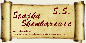 Stajka Škembarević vizit kartica